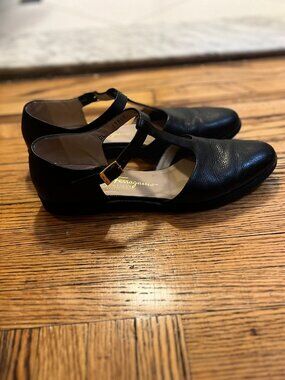 Salvatore Ferragamo T Strap Flats